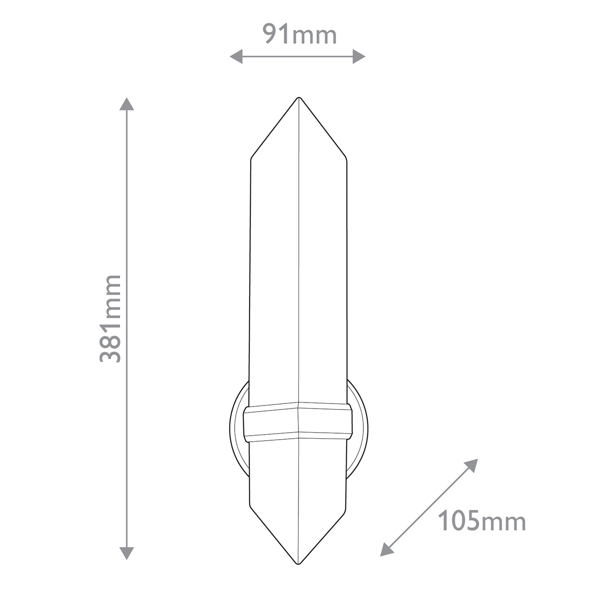 Бра черного цвета металлическое с вертикальным плафоном из алебстра Alora в Тюмени