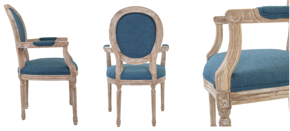 Стул French chairs Provence Blue ArmChair Стул French chairs Provence Blue ArmChair - Loft-Concept в Тюмени
