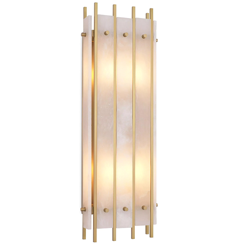 Бра Eichholtz Wall Lamp Sparks L Alabaster Латунь Бежевый Белый Мрамор Bianco Бра Eichholtz Wall Lamp Sparks L Alabaster Латунь Бежевый Белый Мрамор Bianco в Тюмени | Loft Concept