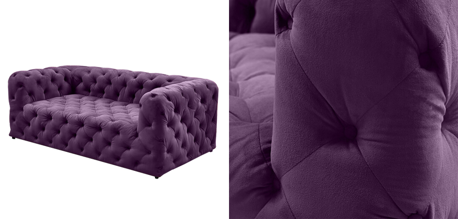 Диван Soho tufted purple velor Диван Soho tufted purple velor - Loft-Concept в Тюмени