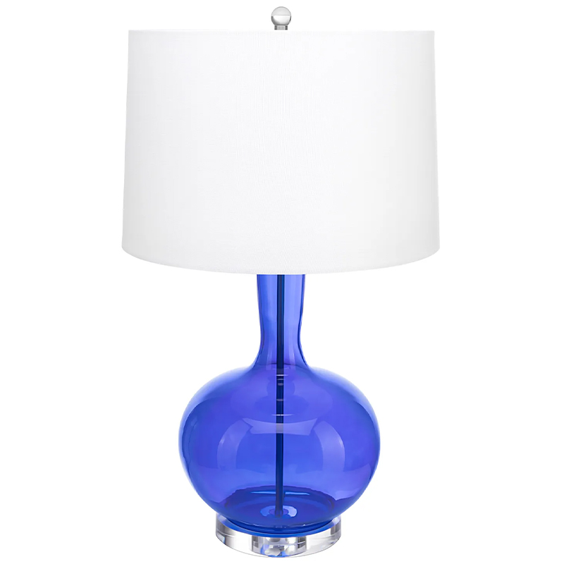 Настольная лампа Everly Lamp Белый Синий Прозрачный Настольная лампа Everly Lamp Белый Синий Прозрачный в Тюмени | Loft Concept