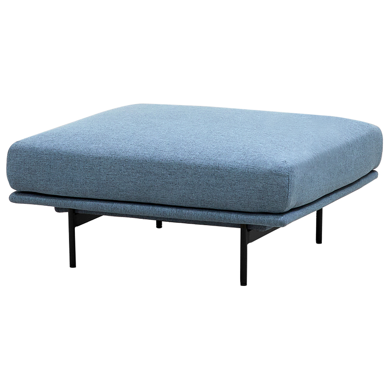 Оттоманка голубая Vergil Blue Ottoman Голубой Черный Оттоманка голубая Vergil Blue Ottoman Голубой Черный в Тюмени | Loft Concept