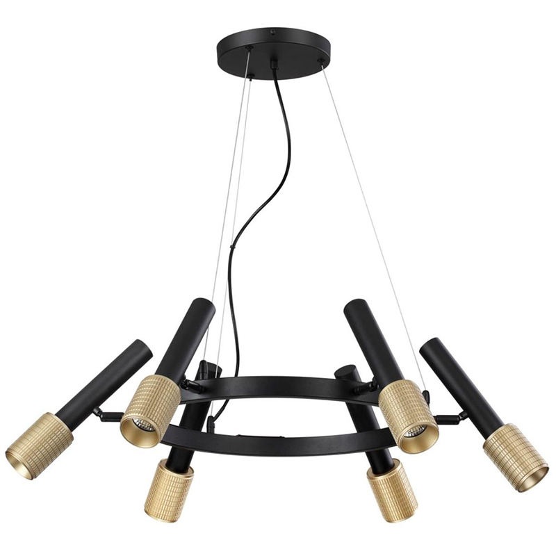 Люстра Eneko Round Chandelier Черный Золотой Люстра Eneko Round Chandelier Черный Золотой в Тюмени | Loft Concept