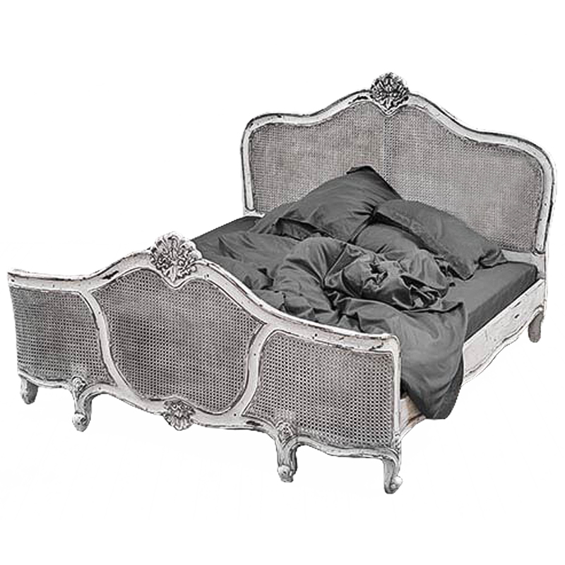 Кровать Wicker Bed White Белый винтажная патина Кровать Wicker Bed White Белый винтажная патина в Тюмени | Loft Concept