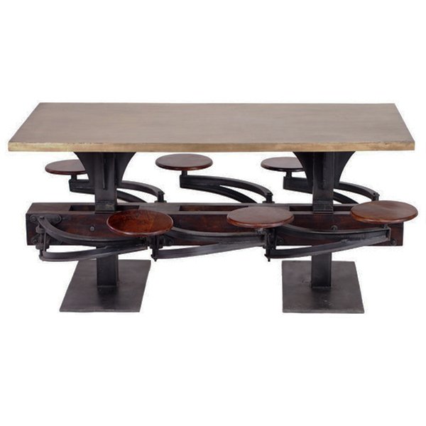 Обеденный стол Perrin Communal Table Loft Дуб темный Графит Обеденный стол Perrin Communal Table Loft Дуб темный Графит в Тюмени | Loft Concept