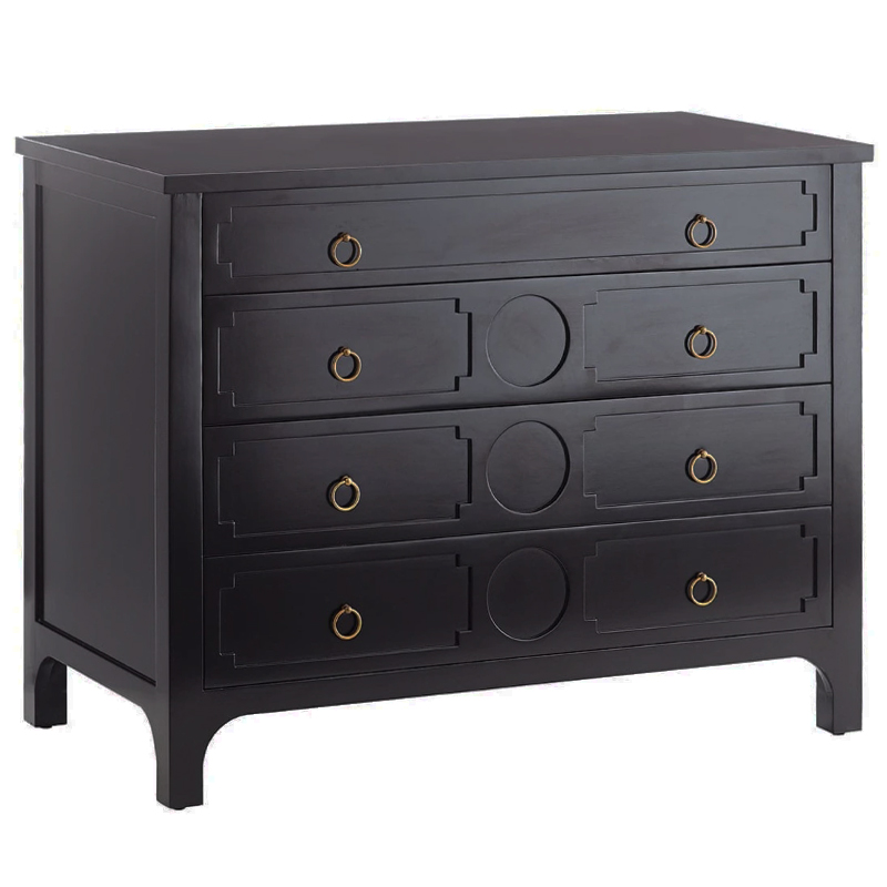 Комод с 4-мя ящиками Lawrence chest of drawers Black Черный Черный Комод с 4-мя ящиками Lawrence chest of drawers Black Черный Черный в Тюмени | Loft Concept