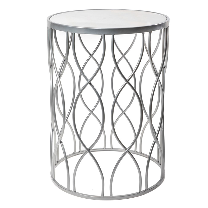 Приставной столик DNA Framing Table silver Серебряный Белый Мрамор Bianco Приставной столик DNA Framing Table silver Серебряный Белый Мрамор Bianco в Тюмени | Loft Concept