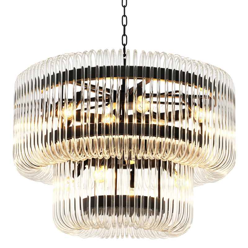 Люстра Eichholtz Chandelier Sutton House Темная бронза Прозрачный Люстра Eichholtz Chandelier Sutton House Темная бронза Прозрачный в Тюмени | Loft Concept
