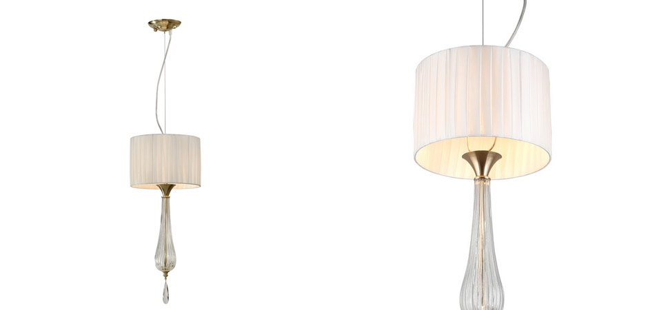 Подвесной светильник Fluff Brass с Абажуром Подвесной светильник Fluff Brass с Абажуром - Loft-Concept в Тюмени