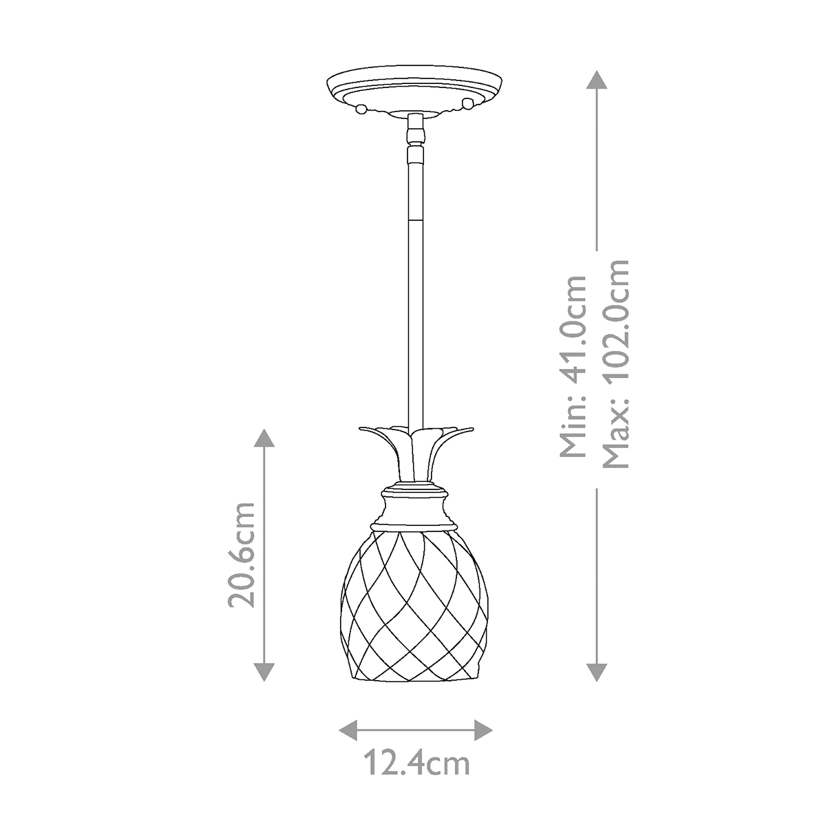 Подвесной светильник цвета латунь с прозрачнымплафоном в форме ананаса Hinkley в Тюмени
