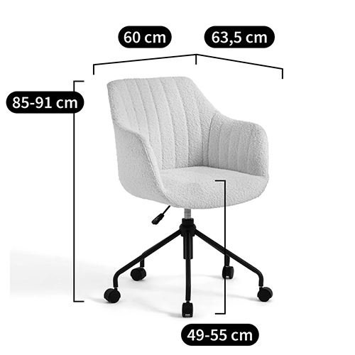 Вращающееся кресло с обивкой букле Boucle Office Chair Вращающееся кресло с обивкой букле Boucle Office Chair в Тюмени