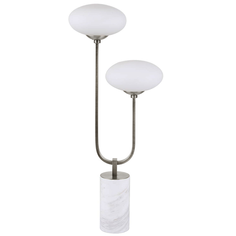 Oval Balls Mushrooms Table Lamp Silver Серебряный Прозрачный белый Oval Balls Mushrooms Table Lamp Silver Серебряный Прозрачный белый в Тюмени | Loft Concept
