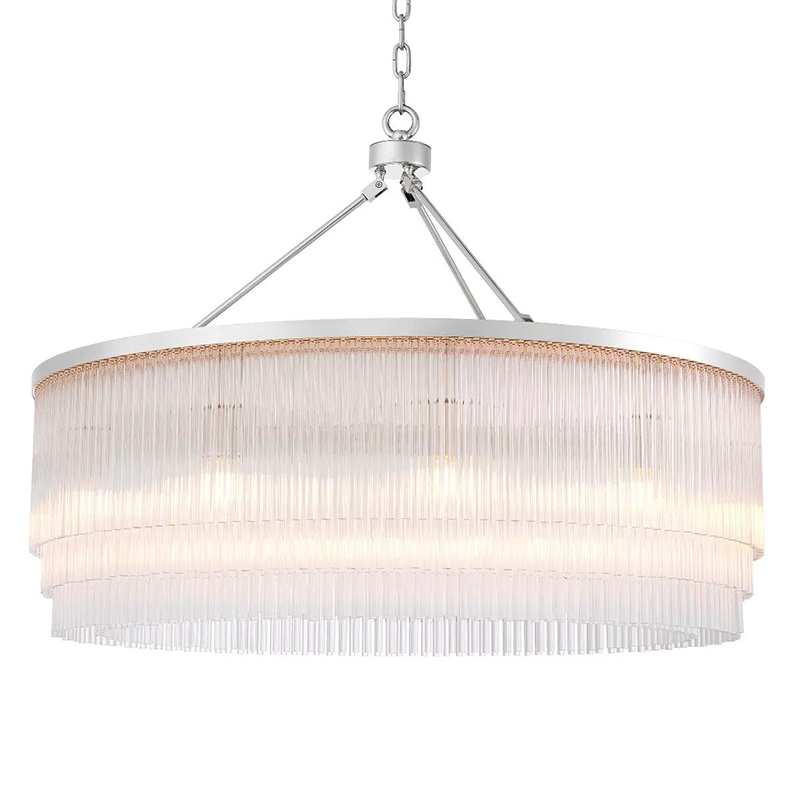 Люстра Eichholtz Chandelier Hector L Nickel Прозрачное Стекло Никель Люстра Eichholtz Chandelier Hector L Nickel Прозрачное Стекло Никель в Тюмени | Loft Concept