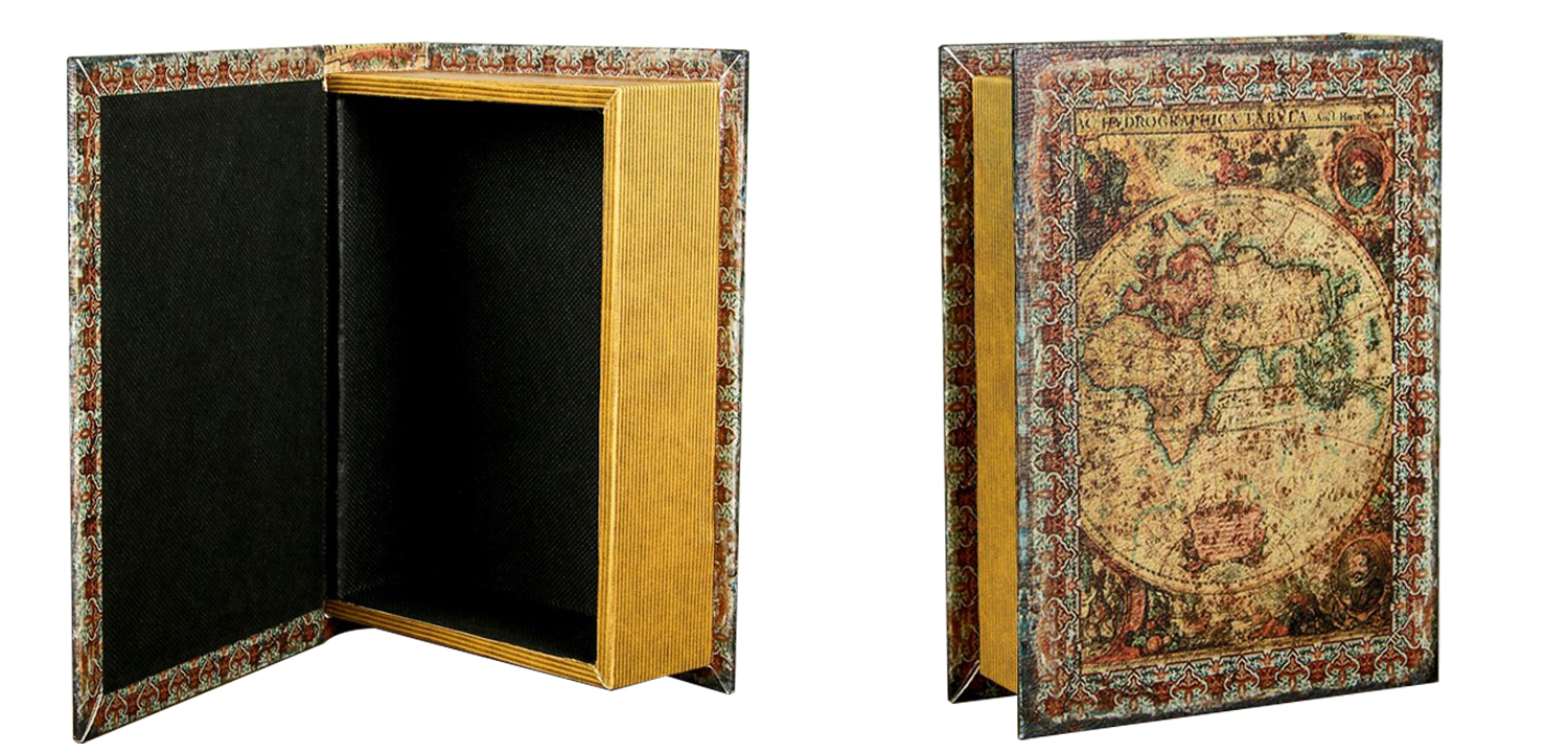 Шкатулка-книга Vintage World Map Book Box - фото