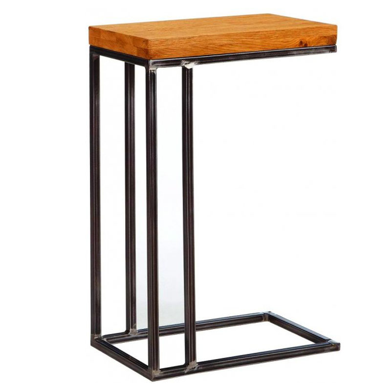 Приставной стол Industrial Oak Sybil Side Table Черный Приставной стол Industrial Oak Sybil Side Table Черный в Тюмени | Loft Concept