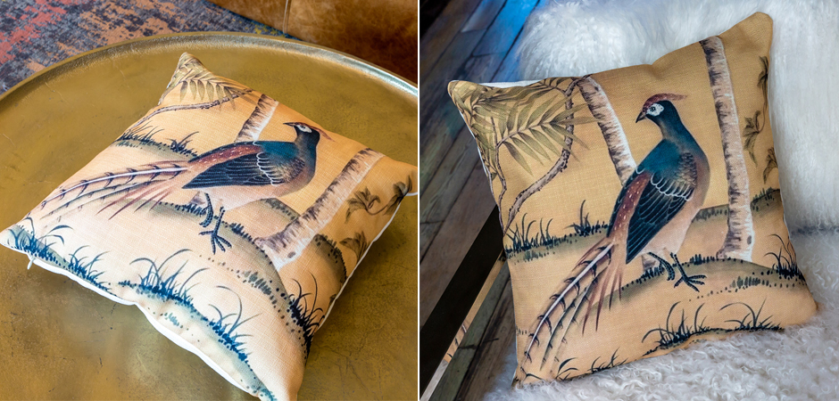 Декоративная подушка Beige and Green Chinoiserie 6 - Loft-Concept в Тюмени