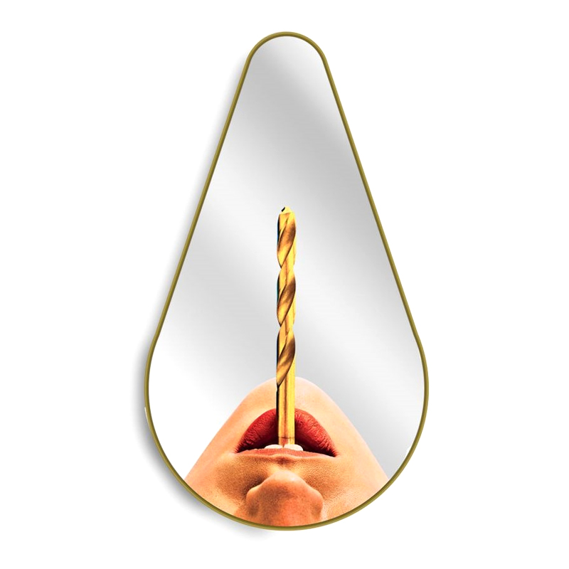 Зеркало Seletti Pear Drill Золотой Зеркало Seletti Pear Drill Золотой в Тюмени | Loft Concept