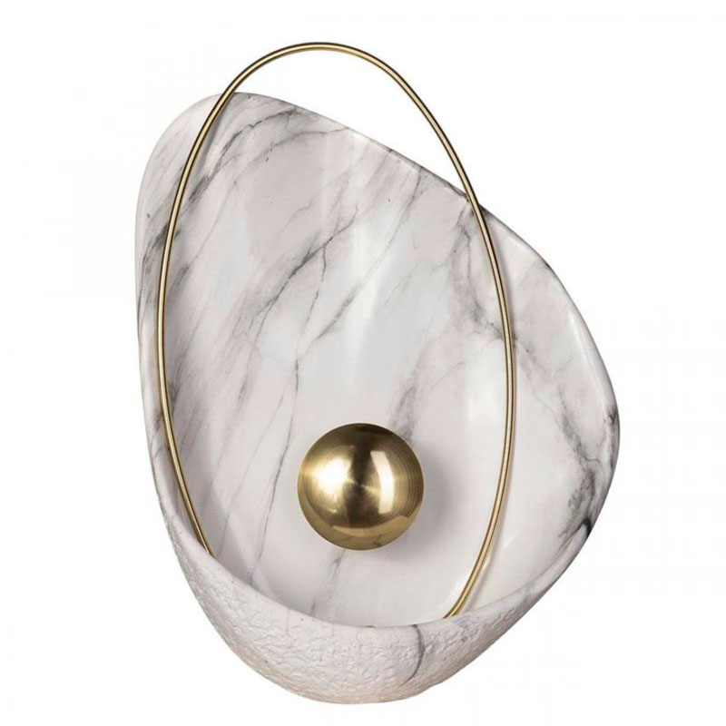 Бра Белая Жемчужина Ginger & Jagger Pearl WALL LAMP Белый Мрамор Bianco Глянцевое золото Бра Белая Жемчужина Ginger & Jagger Pearl WALL LAMP Белый Мрамор Bianco Глянцевое золото в Тюмени | Loft Concept