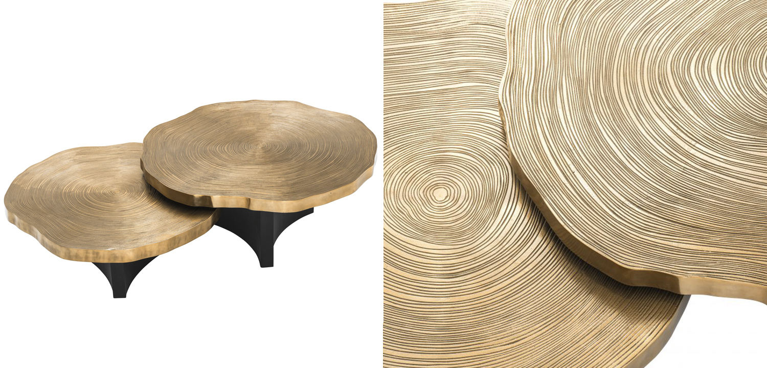 Комплект кофейных столов Eichholtz Coffee Table Thousand Oaks set of 2 - фото №1