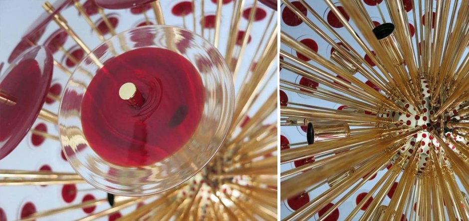 Murano Red Disco Glass Sputnik Chandelier Vistosi Murano Red Disco Glass Sputnik Chandelier Vistosi - Loft-Concept в Тюмени