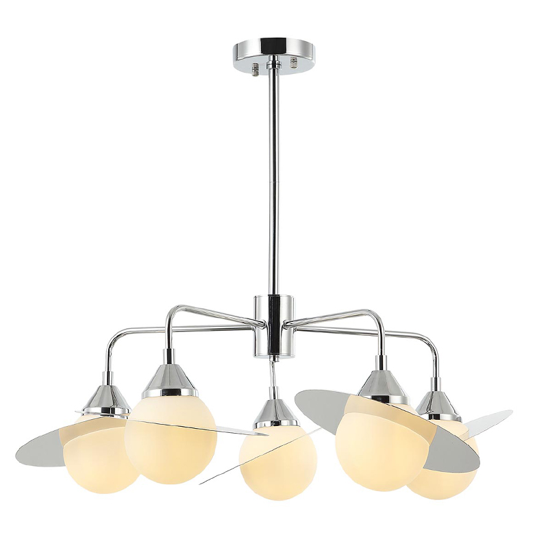 Люстра Phainon Chrome Chandelier 5 Хром Белый Люстра Phainon Chrome Chandelier 5 Хром Белый в Тюмени | Loft Concept