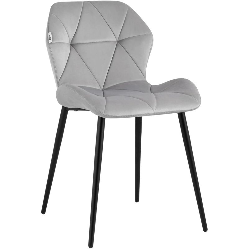 Стул Jeroen Chair II Серый Велюр Серый Черный Стул Jeroen Chair II Серый Велюр Серый Черный в Тюмени | Loft Concept