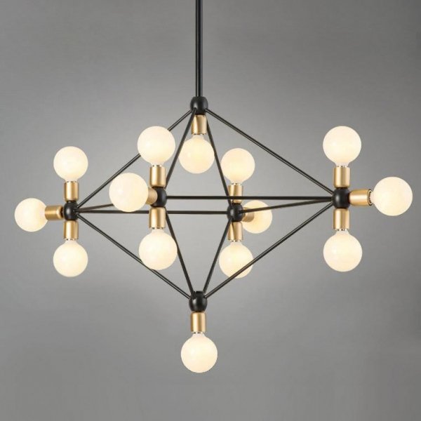 Люстра Modo Chandelier 14 Milk Bulb Золотой Белый Черный Люстра Modo Chandelier 14 Milk Bulb Золотой Белый Черный в Тюмени | Loft Concept