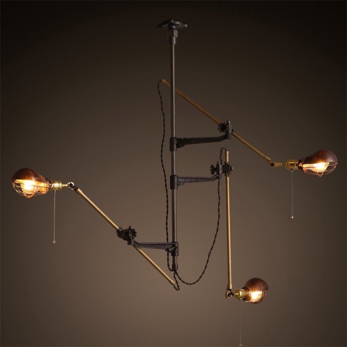 Потолочный светильник Steampunk Extension Pole Латунь Черный Потолочный светильник Steampunk Extension Pole Латунь Черный в Тюмени | Loft Concept