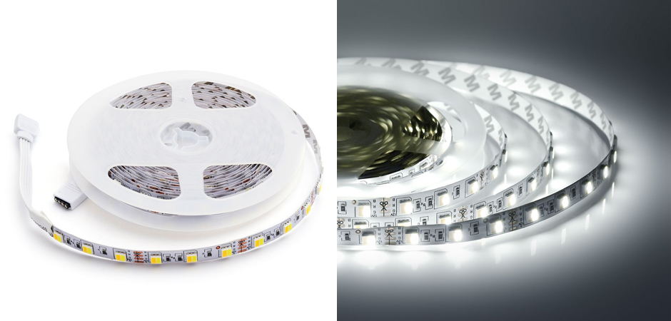 Комплект светодиодной ленты 14,4W/m 60LED/m 5050SMD теплый белый/холодный белый 2,5M Комплект светодиодной ленты 14,4W/m 60LED/m 5050SMD теплый белый/холодный белый 2,5M - Loft-Concept в Тюмени