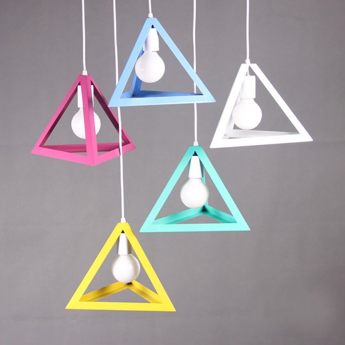 Подвесной светильник Tetrahedron Color Серый Бирюзовый Фиолетовый Салатовый Золотой Голубой Черный Желтый Белый Подвесной светильник Tetrahedron Color Серый Бирюзовый Фиолетовый Салатовый Золотой Голубой Черный Желтый Белый в Тюмени | Loft Concept