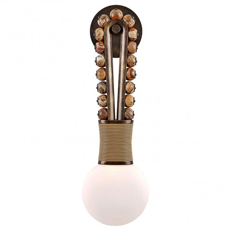 Бра TALISMAN LOOP SCONCE по дизайну студии Apparatus Бежево-серый Серый Винтажная латунь Белый Бра TALISMAN LOOP SCONCE по дизайну студии Apparatus Бежево-серый Серый Винтажная латунь Белый в Тюмени | Loft Concept
