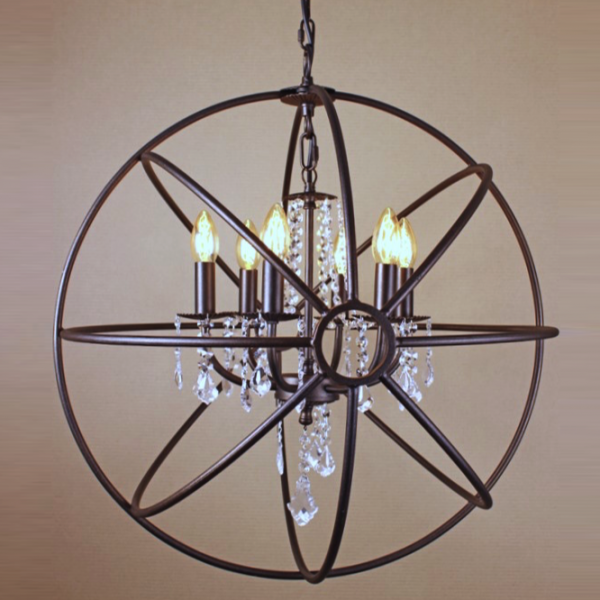 Люстра Orb Iron Farn Sphere Pendant Glass Коричневый Люстра Orb Iron Farn Sphere Pendant Glass Коричневый в Тюмени | Loft Concept