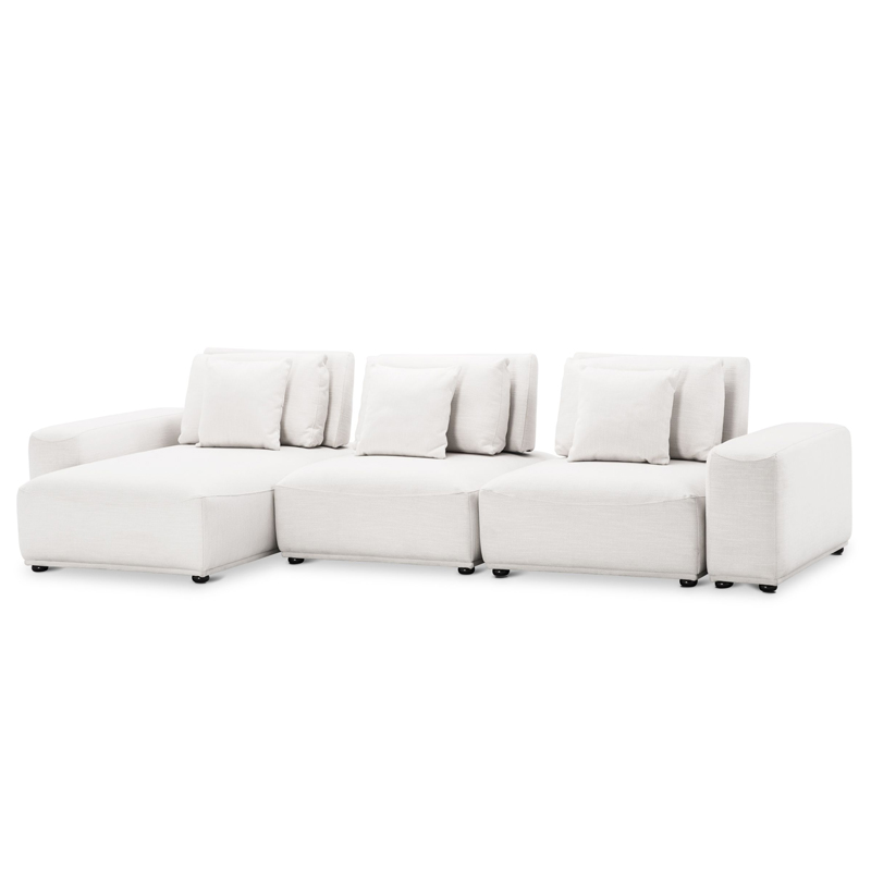 Диван Eichholtz Sofa Mondial Lounge white Белый Черный Диван Eichholtz Sofa Mondial Lounge white Белый Черный в Тюмени | Loft Concept