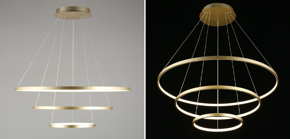 Люстра Ring Horizontal Trio Gold Люстра Ring Horizontal Trio Gold - Loft-Concept в Тюмени