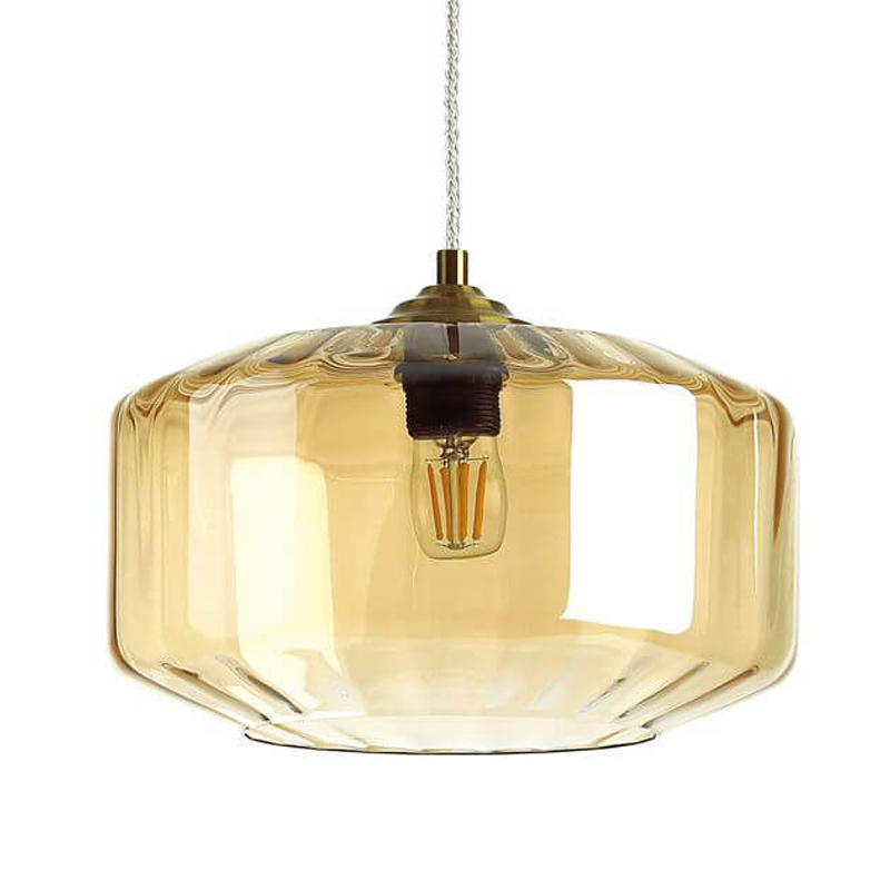 Подвесной светильник Multicolored Glass Amber Янтарный Бронза Подвесной светильник Multicolored Glass Amber Янтарный Бронза в Тюмени | Loft Concept