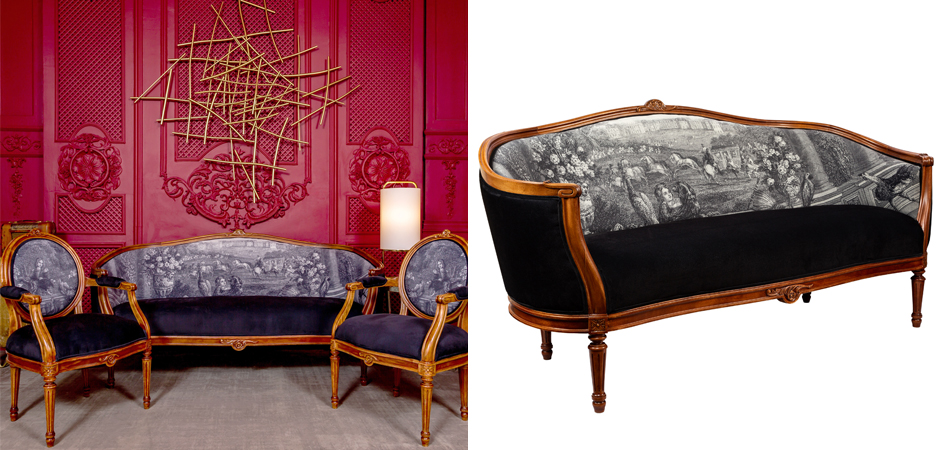 Диван Black and White Versailles Sofa Диван Black and White Versailles Sofa - Loft-Concept в Тюмени