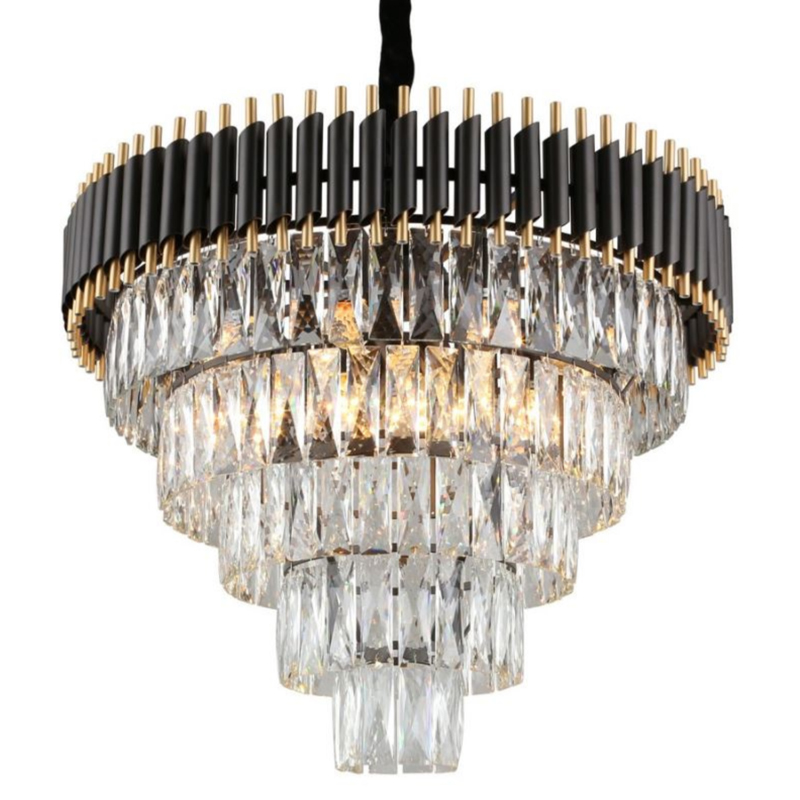 Empire Black Chandelier Crystal D 66 Черный Прозрачное Стекло Золотой Empire Black Chandelier Crystal D 66 Черный Прозрачное Стекло Золотой в Тюмени | Loft Concept