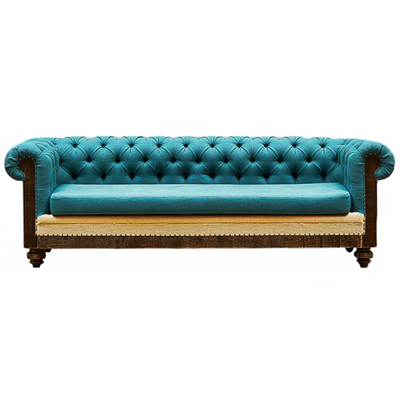 Диван Deconstructed Chesterfield Sofa triple turquoise Linen Коричневый Бирюзовый ivory ( слоновая кость ) Диван Deconstructed Chesterfield Sofa triple turquoise Linen Коричневый Бирюзовый ivory ( слоновая кость ) в Тюмени | Loft Concept