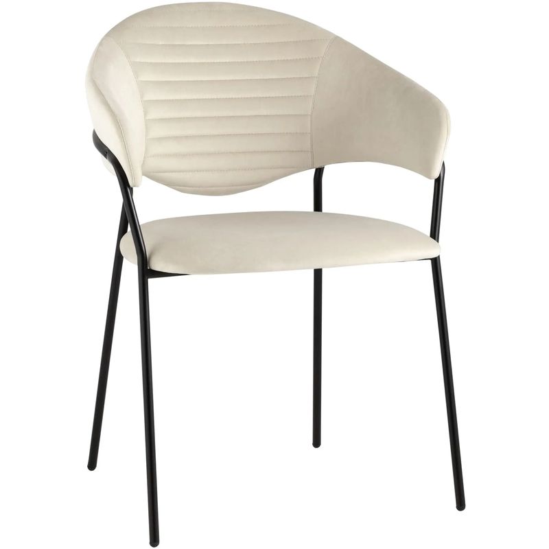 Стул Alexis Chair Молочный Велюр Молочный Черный Стул Alexis Chair Молочный Велюр Молочный Черный в Тюмени | Loft Concept