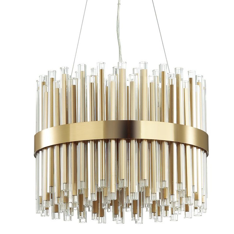 Люстра Glass Stripes In The Belt Золотой Люстра Glass Stripes In The Belt Золотой в Тюмени | Loft Concept