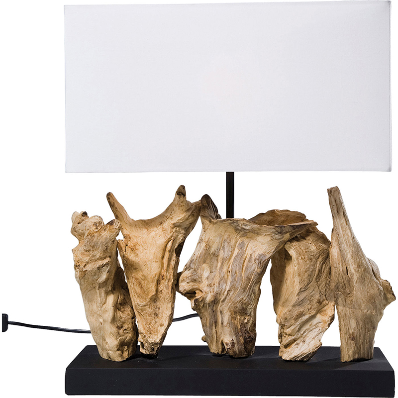 Настольная лампа Wooden Table Lamp Белый Древесина Настольная лампа Wooden Table Lamp Белый Древесина в Тюмени | Loft Concept