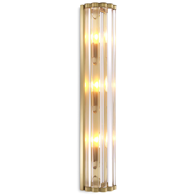 Бра Eichholtz Wall Lamp Amalfi Brass Прозрачное Стекло Латунь Бра Eichholtz Wall Lamp Amalfi Brass Прозрачное Стекло Латунь в Тюмени | Loft Concept