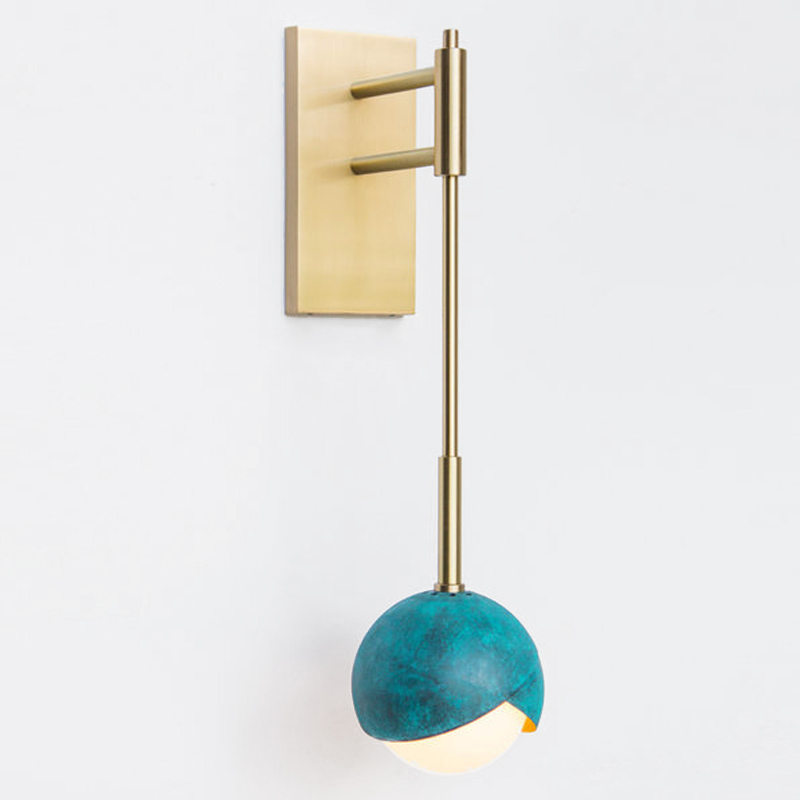 Бра Trella studio BENEDICT SCONCE Белый Бирюзовый Бра Trella studio BENEDICT SCONCE Белый Бирюзовый в Тюмени | Loft Concept