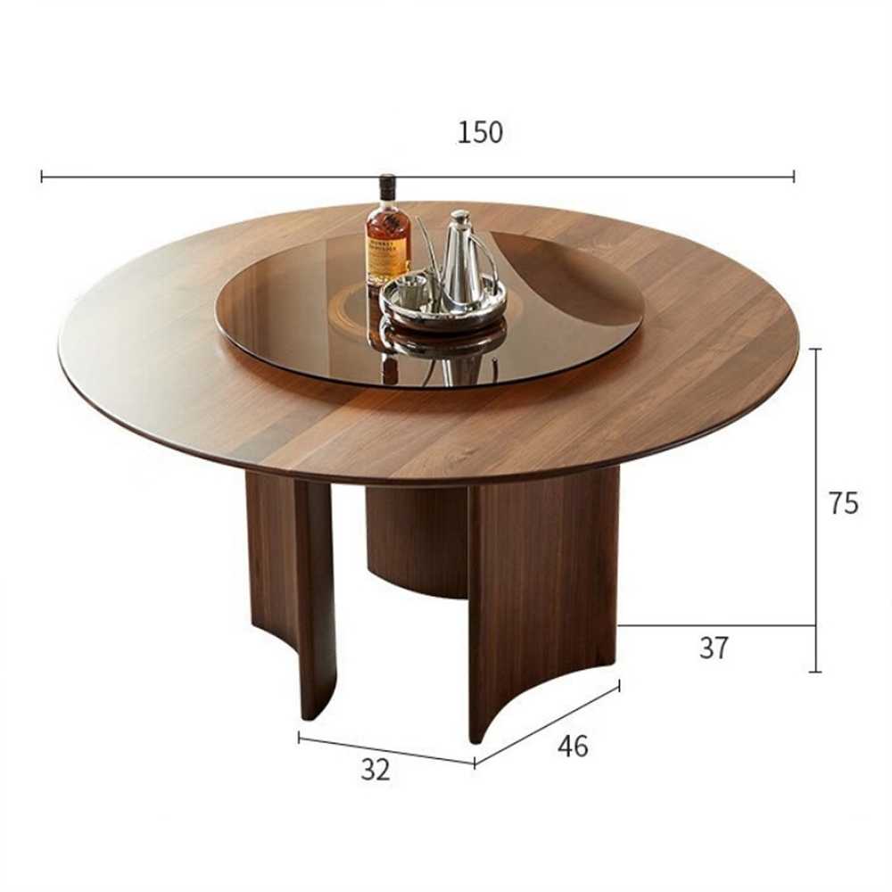 Стол обеденный круглый с двойной столешницей Walnut Wood Table Стол обеденный круглый с двойной столешницей Walnut Wood Table в Тюмени
