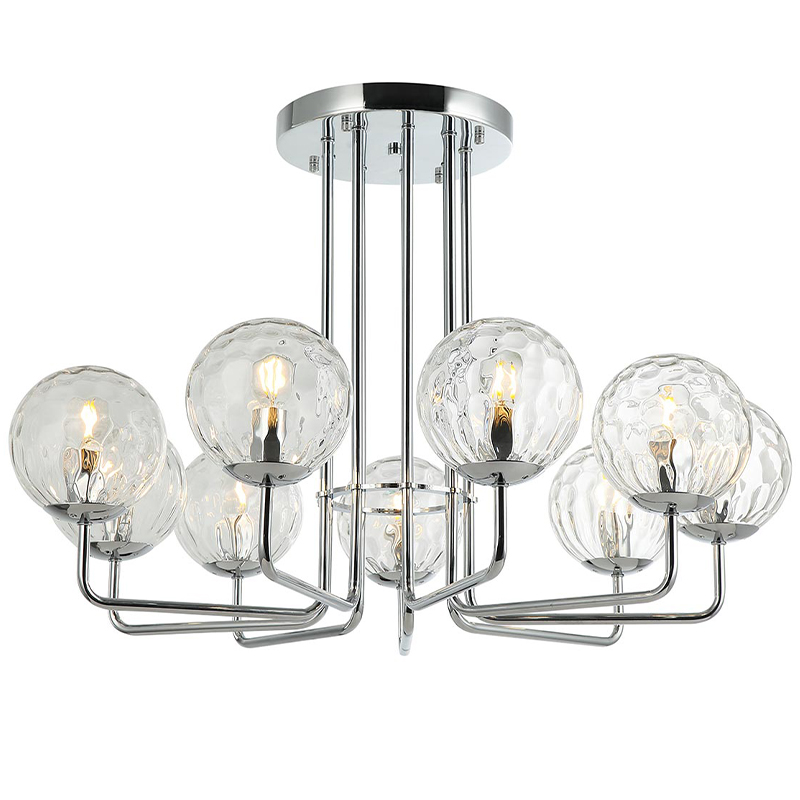 Люстра Hartley Chandelier 9 Прозрачный Хром Люстра Hartley Chandelier 9 Прозрачный Хром в Тюмени | Loft Concept