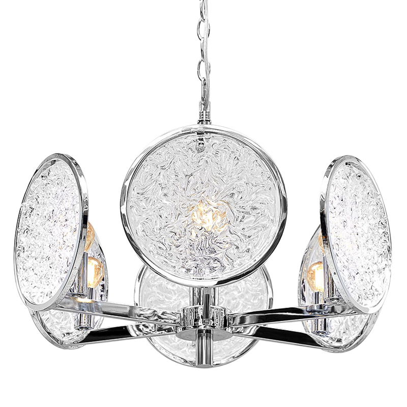Люстра Geraldine Glass Silver Chandelier Прозрачное Стекло Серебряный Люстра Geraldine Glass Silver Chandelier Прозрачное Стекло Серебряный в Тюмени | Loft Concept