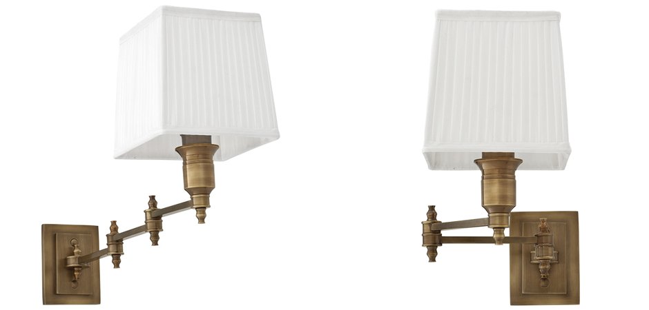 Бра Wall Lamp Lexington Swing Brass+White Бра Wall Lamp Lexington Swing Brass+White - Loft-Concept в Тюмени
