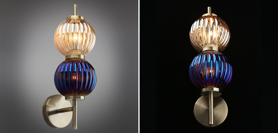 Бра Shell Beads с цветным стеклом Бра Shell Beads с цветным стеклом - Loft-Concept в Тюмени