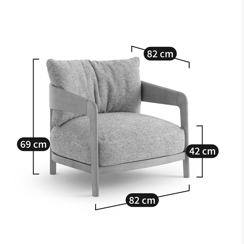 Кресло с каркасом из массива ясеня Deniaud Ash Grey Armchair Кресло с каркасом из массива ясеня Deniaud Ash Grey Armchair в Тюмени