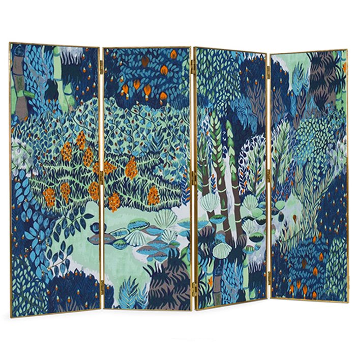 Ширма Jim Thompson MELUSINE Night Garden Синий Зеленый Ширма Jim Thompson MELUSINE Night Garden Синий Зеленый в Тюмени | Loft Concept
